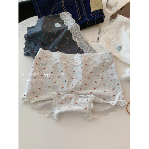 甜美女生內褲四角純棉抗菌全棉中腰包臀透氣親膚女款2025新款平角 甜美女生內褲四角純棉抗菌全棉中腰包臀透氣親膚女款2025新款平角