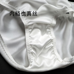 唐京絲女士100%真絲內褲抗菌舒適透氣桑蠶絲中低腰絲滑三角褲純色