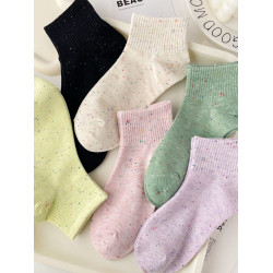 點子紗襪子女短襪淺口ins潮夏季薄款短筒運動襪純色棉襪船襪百搭