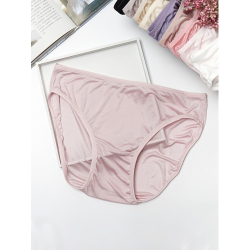 100%桑蠶絲真絲內褲女夏季超薄女士無痕中腰包臀大碼少女三角底褲 100%桑蠶絲真絲內褲女夏季超薄女士無痕中腰包臀大碼少女三角底褲