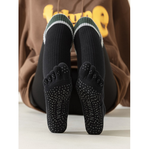 過膝長筒五指襪子純棉女防滑專業瑜珈普拉提舞蹈運動健身分趾長襪 過膝長筒五指襪子純棉女防滑專業瑜珈普拉提舞蹈運動健身分趾長襪