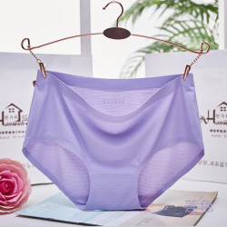 大碼內褲女200斤冰絲無痕胖mm加肥加大夏季內褲女黑色系薄款透氣