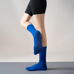 分尺碼中筒瑜珈襪子專業防滑五指襪女小腿普拉提健身房保暖舞蹈襪