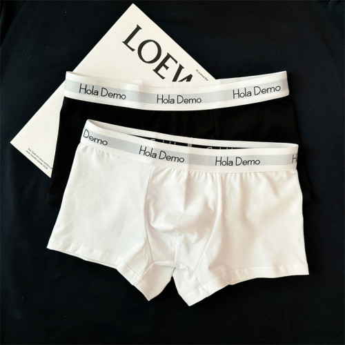 男士內褲男平角褲純棉吸汗透氣白色內褲男簡約舒適青年中腰四角褲 男士內褲男平角褲純棉吸汗透氣白色內褲男簡約舒適青年中腰四角褲