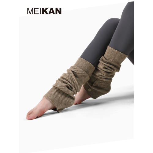 MEIKAN 瑜珈襪空中芭蕾舞蹈襪女防滑護腿襪套踩腳運動風襪及膝y2k MEIKAN 瑜珈襪空中芭蕾舞蹈襪女防滑護腿襪套踩腳運動風襪及膝y2k