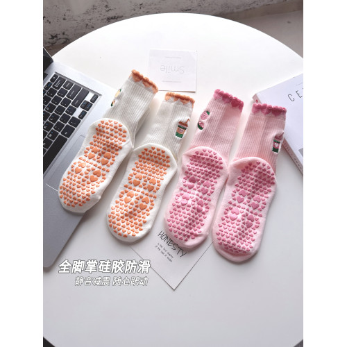 2025秋季新款瑜珈襪子女運動防滑純棉中筒襪普拉提室內健身運動襪 2025秋季新款瑜珈襪子女運動防滑純棉中筒襪普拉提室內健身運動襪