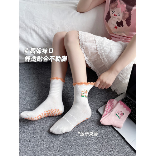 2025秋季新款瑜珈襪子女運動防滑純棉中筒襪普拉提室內健身運動襪 2025秋季新款瑜珈襪子女運動防滑純棉中筒襪普拉提室內健身運動襪