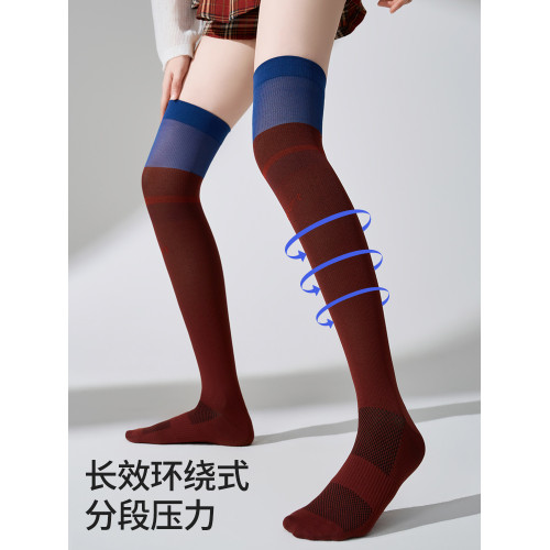 過膝襪壓力瘦腿長筒襪女款跑步跳繩爬山瑜珈劃船健身網球羽毛球襪