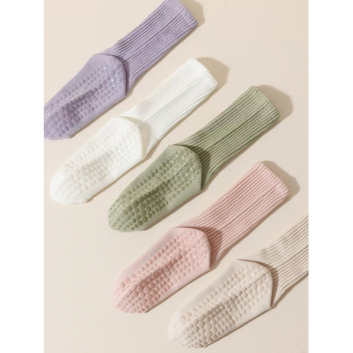 瑜珈襪子女秋冬款中筒襪專業健身普拉提運動防滑長襪配鯊魚褲棉襪 瑜珈襪子女秋冬款中筒襪專業健身普拉提運動防滑長襪配鯊魚褲棉襪