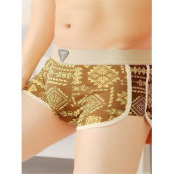 褲衩透氣男士平角復古阿瑪雅內褲潮流個性時尚民族風純棉舒適美式