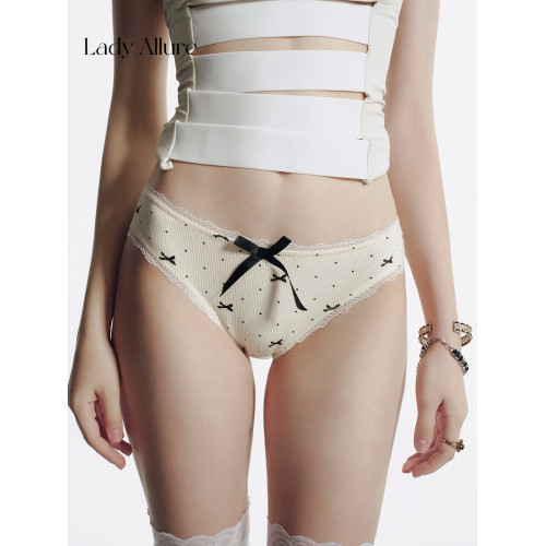 「LA」Milly·米莉 | 軟線系列*復古乖撩蕾絲可愛蝴蝶結女士內褲