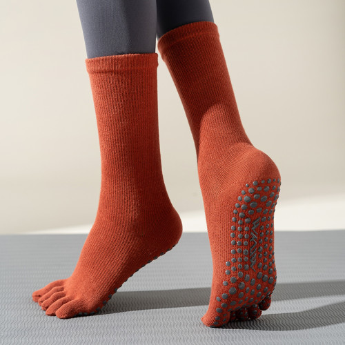 WKUW專業瑜珈襪子女五指中筒防滑襪分趾小腿襪健身運動普拉提長襪 WKUW專業瑜珈襪子女五指中筒防滑襪分趾小腿襪健身運動普拉提長襪