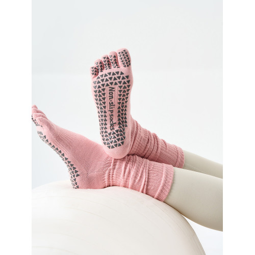 秋冬專業防滑瑜珈襪子女五指堆堆襪套健身地板襪成人防滑襪普拉提 秋冬專業防滑瑜珈襪子女五指堆堆襪套健身地板襪成人防滑襪普拉提