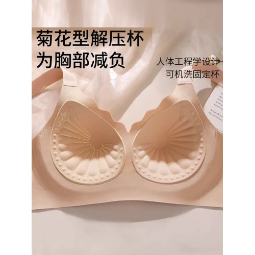 提拉小胸聚攏內衣女調整型防下垂上托無鋼圈全罩杯文胸罩短襪船襪