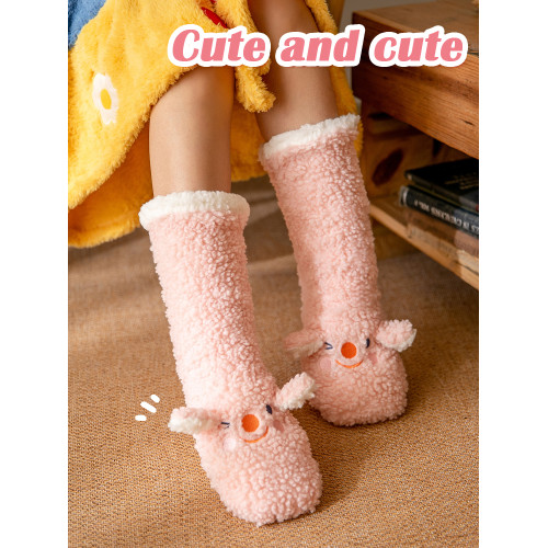加厚珊瑚絨襪子女毛茸茸絨襪冬季保暖加絨月子睡眠家居小狗地板襪 加厚珊瑚絨襪子女毛茸茸絨襪冬季保暖加絨月子睡眠家居小狗地板襪