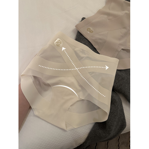 無痕內褲女高腰收腹提臀女士三角褲2025新款性感純欲少女高定輕奢