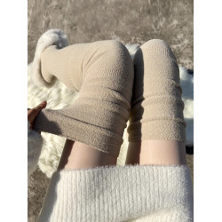 過膝襪子女春秋季長筒加長薄絨防滑保暖襪套護腿配靴子冬季堆堆襪