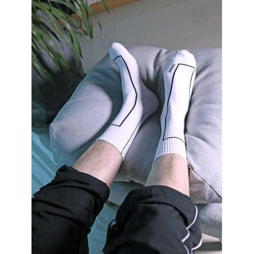 子墨襪子男士秋冬季中筒潮流ins高腰黑色純棉白色高街潮牌長筒襪 子墨襪子男士秋冬季中筒潮流ins高腰黑色純棉白色高街潮牌長筒襪