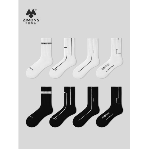 子墨襪子男士秋冬季中筒潮流ins高腰黑色純棉白色高街潮牌長筒襪 子墨襪子男士秋冬季中筒潮流ins高腰黑色純棉白色高街潮牌長筒襪