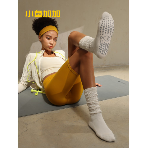小魚加加瑜珈襪堆堆襪女專業防滑2025新款高筒普拉提健身長筒運動 小魚加加瑜珈襪堆堆襪女專業防滑2025新款高筒普拉提健身長筒運動