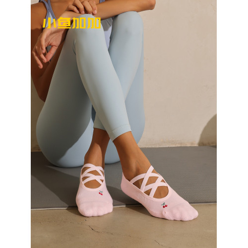 小魚加加瑜珈襪女紫色2025新款專業矽膠防滑高級感普拉提專用襪子