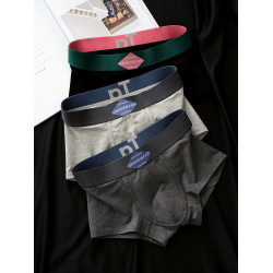 男士內褲男純棉平角褲透氣舒適親膚時尚男四角短褲潮流男生內褲