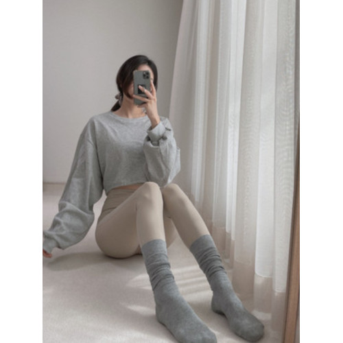 新品舒適瑜珈襪子長筒中筒女專業防滑全指兩穿春秋款空普拉提襪