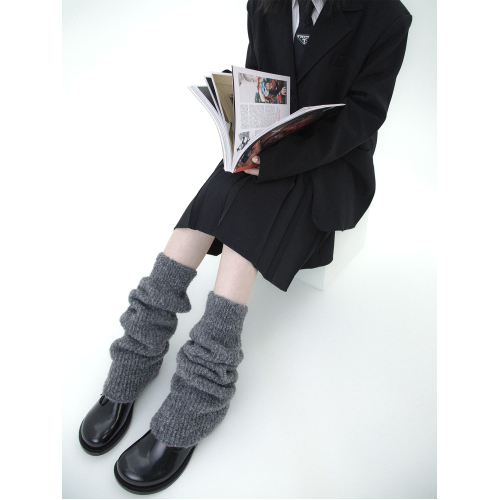 SS2L極簡風純色羊毛針織襪套高級感韓系百搭加厚保暖堆堆襪女ins SS2L極簡風純色羊毛針織襪套高級感韓系百搭加厚保暖堆堆襪女ins