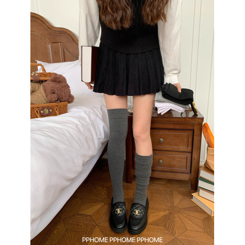 PPHOME自製~miu系大腿襪 加絨過膝襪小腿襪堆堆襪高筒JK襪子長襪
