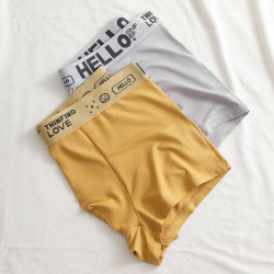 冰絲無痕男生四角褲頭男平角褲大碼秋季新款抗菌透氣男士短褲衩