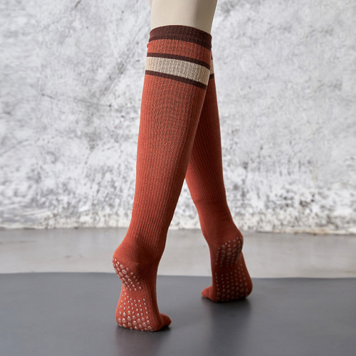 及膝高筒專業防滑瑜珈襪秋冬女五指訓練運動壓力長筒普拉提小腿襪 及膝高筒專業防滑瑜珈襪秋冬女五指訓練運動壓力長筒普拉提小腿襪