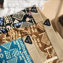 菲佐祺男士內褲10a抑菌民族復古復古純棉透氣平角褲青年潮流短褲