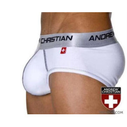 AC男士內褲男寬銀邊激凸帶罩杯男式三角褲平角褲