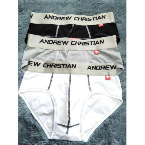 AC男士內褲男寬銀邊激凸帶罩杯男式三角褲平角褲