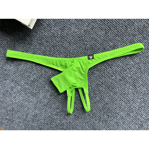 開口短象鼻男士性感低腰丁字褲冰絲薄款鏤空男同床上細帶純色內褲 開口短象鼻男士性感低腰丁字褲冰絲薄款鏤空男同床上細帶純色內褲