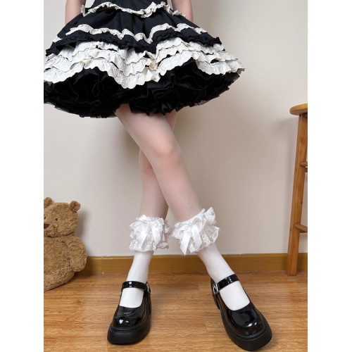 肥熊 昭和娃娃 日系少女doll感蕾絲蛋糕蝴蝶結lolita棉小腿過膝襪 肥熊 昭和娃娃 日系少女doll感蕾絲蛋糕蝴蝶結lolita棉小腿過膝襪