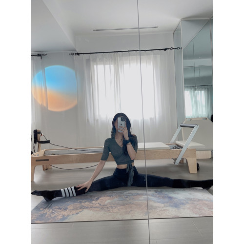 grom中筒普拉提瑜珈襪女春秋薄過膝純棉防滑襪專業健身瑜珈圓頭襪 grom中筒普拉提瑜珈襪女春秋薄過膝純棉防滑襪專業健身瑜珈圓頭襪