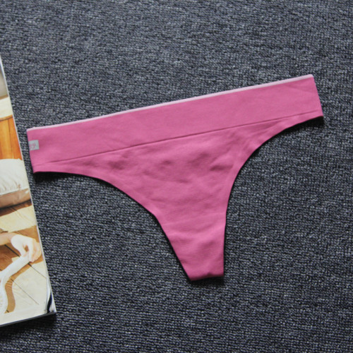 歐美單運動內褲女無痕速乾健身跑步棉擋一片式性感瑜珈T褲丁字褲