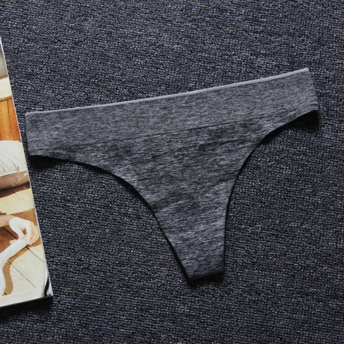 歐美單運動內褲女無痕速乾健身跑步棉擋一片式性感瑜珈T褲丁字褲