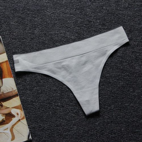 歐美單運動內褲女無痕速乾健身跑步棉擋一片式性感瑜珈T褲丁字褲