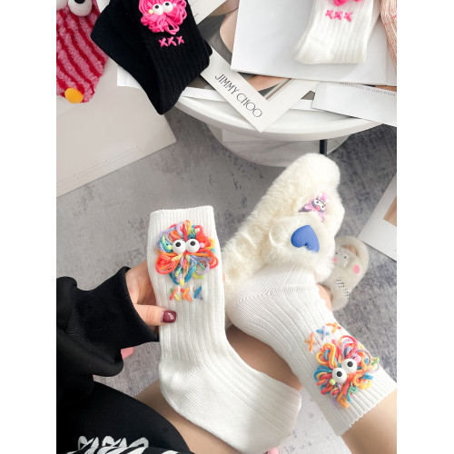 粉色可愛襪子女中筒襪秋冬手工毛線醜萌可愛玫紅長筒堆堆襪雪地靴 粉色可愛襪子女中筒襪秋冬手工毛線醜萌可愛玫紅長筒堆堆襪雪地靴