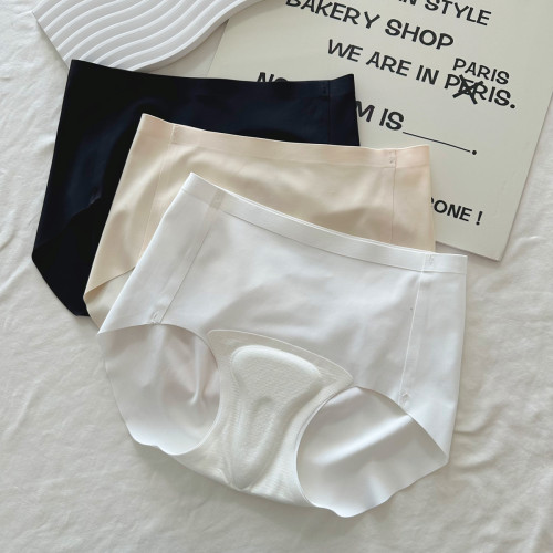 運動內褲透氣中腰抑菌純棉瑜珈無痕三角區防尲尬隱形蜜桃健身內褲