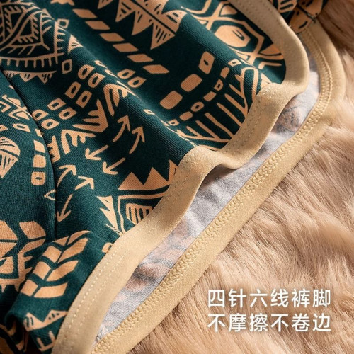 新款男士復古風內褲男生棉質潮流美式民族風平角褲個性四角短褲衩 新款男士復古風內褲男生棉質潮流美式民族風平角褲個性四角短褲衩