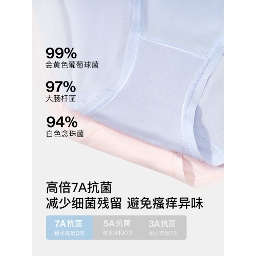 ubras莫代爾內褲女士純棉底襠7A抗菌隱形舒適透氣中腰三角褲3條裝 ubras莫代爾內褲女士純棉底襠7A抗菌隱形舒適透氣中腰三角褲3條裝