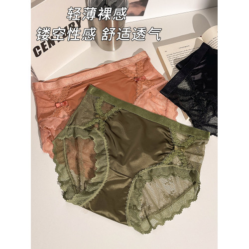 蕾絲內褲女士純棉抗菌襠2025新款夏季薄款性感女生高腰收腹三角褲