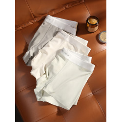 男士內褲冰絲款夏季透氣男款平角四角短褲男生無痕短褲頭2025新款