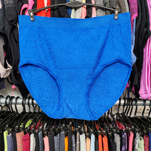 運動內褲速乾高開叉無縫排汗透氣暗花紋包臀大碼高腰三角褲衩