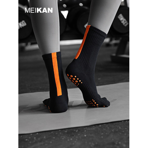 MEIKAN五指瑜珈襪健身地板襪中筒運動女專業防滑蹦床舞蹈分趾襪子 MEIKAN五指瑜珈襪健身地板襪中筒運動女專業防滑蹦床舞蹈分趾襪子