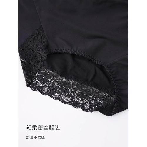 3條黑色牛奶絲內褲女純棉襠蕾絲性感無痕大碼高腰收腹包臀三角褲 3條黑色牛奶絲內褲女純棉襠蕾絲性感無痕大碼高腰收腹包臀三角褲