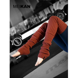 專業瑜珈襪套過膝襪長筒秋冬保暖健身運動室內芭蕾舞蹈打底襪外穿